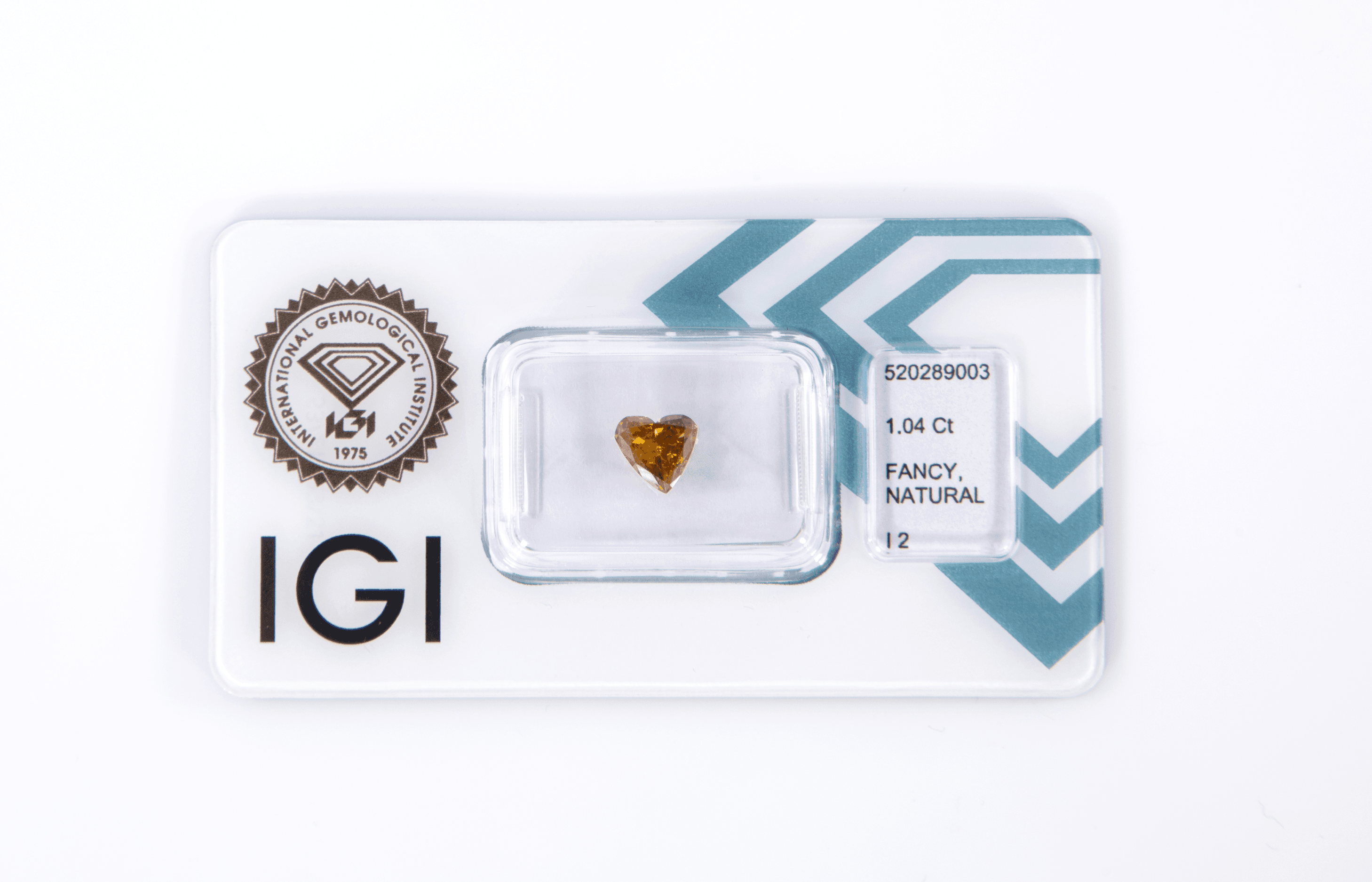 Natural Fancy Orange Heart Diamond